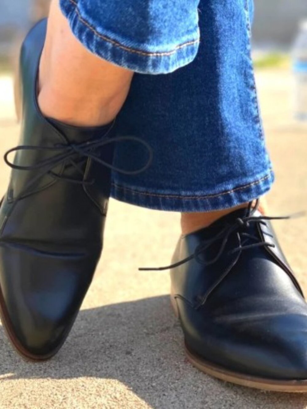 Everlane Black Leather Oxfords, Women, Size 9, EUC